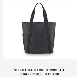 VESSEL Baseline Tennis Tote Bag - Pebbled Black. Excellent condition see notes
